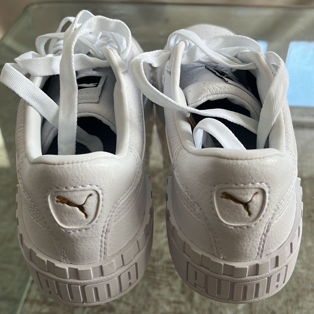 Women Puma Cali Wn’s White with Gold Size 7.5 - Picture 4 of 6